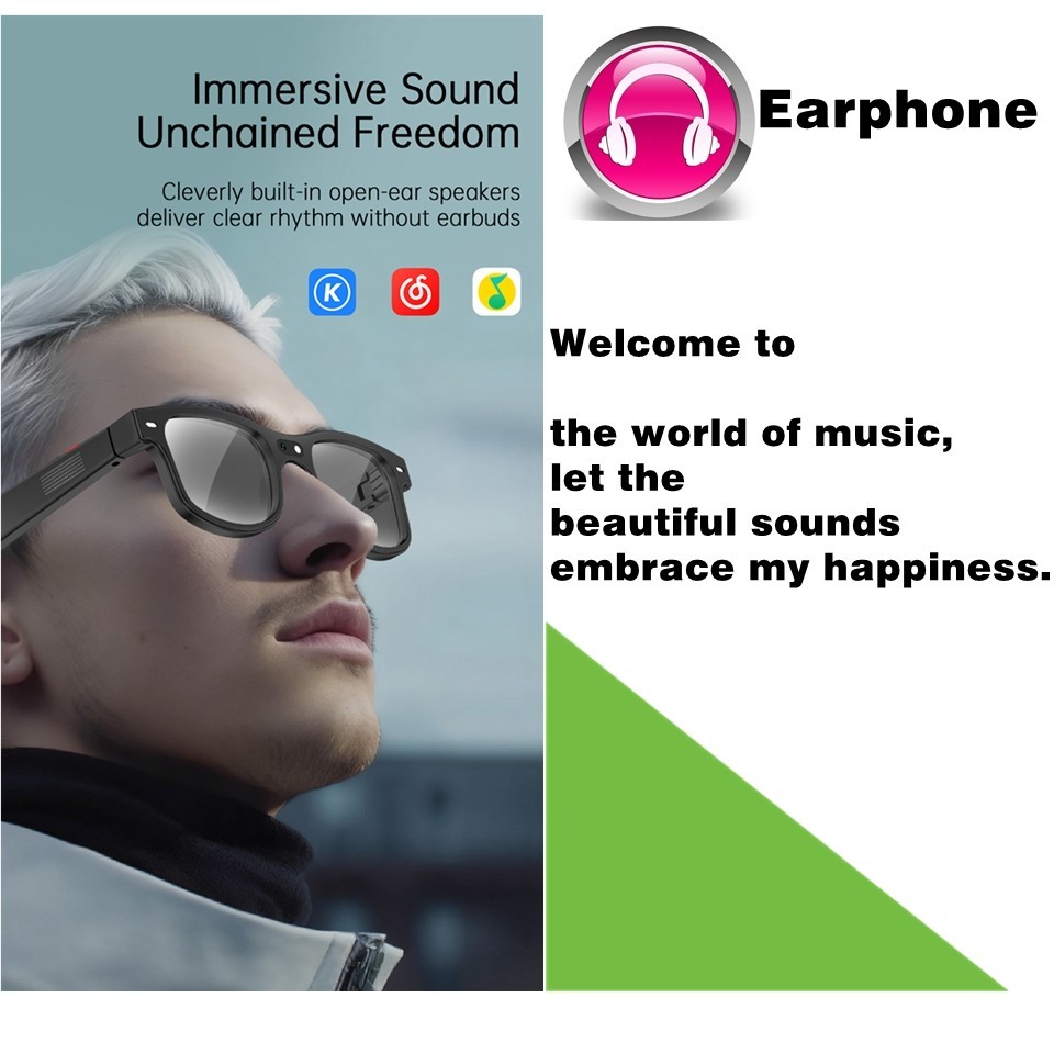 AI Camera Smart Glasses Multifunction Camera Bluetooth Call Voice