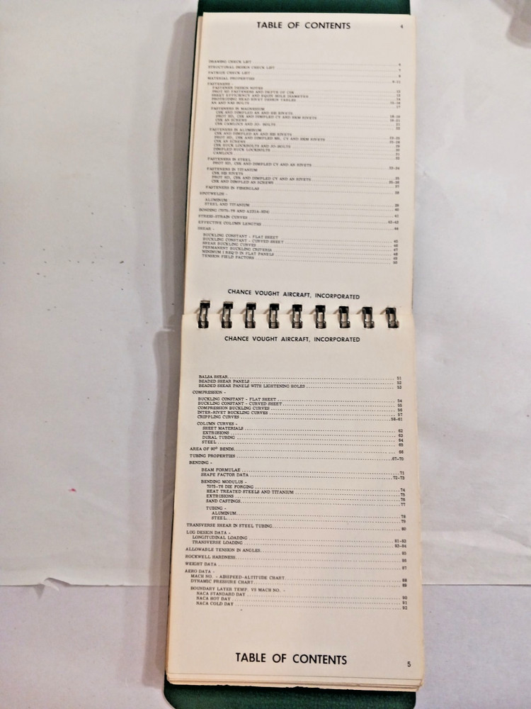 LTV/Vought Set 2 Structural Design Data Reference Pocket Manuals 1955 & 1965 VTG