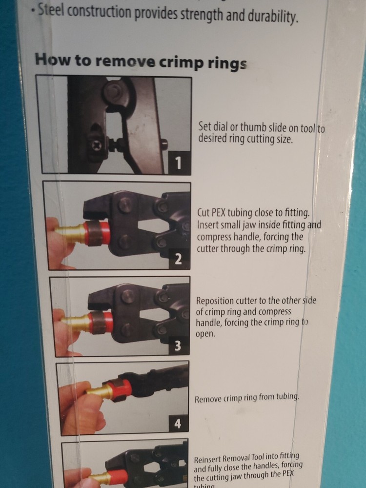 Apollo PEX Ring Removal Tool Model 69PTKD0009