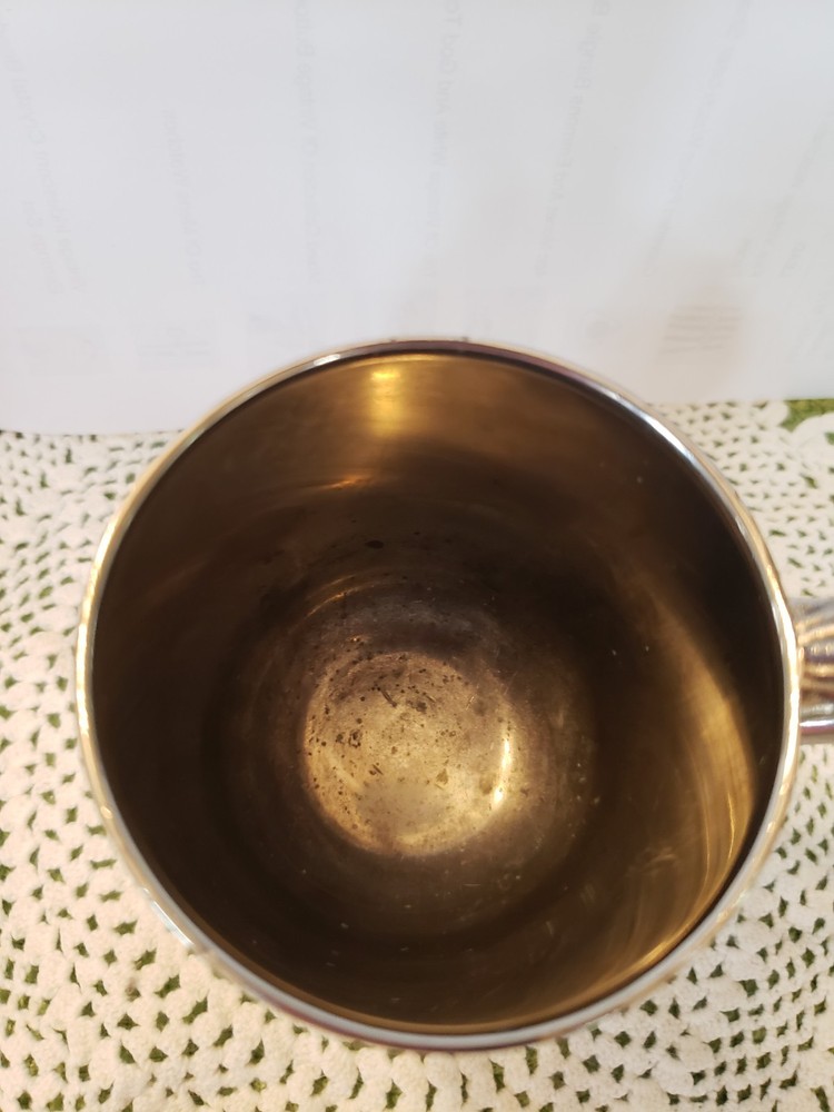 Corbell And Co. Repousse Silverplate Cup Detailed Very Heavy Excellent Condition