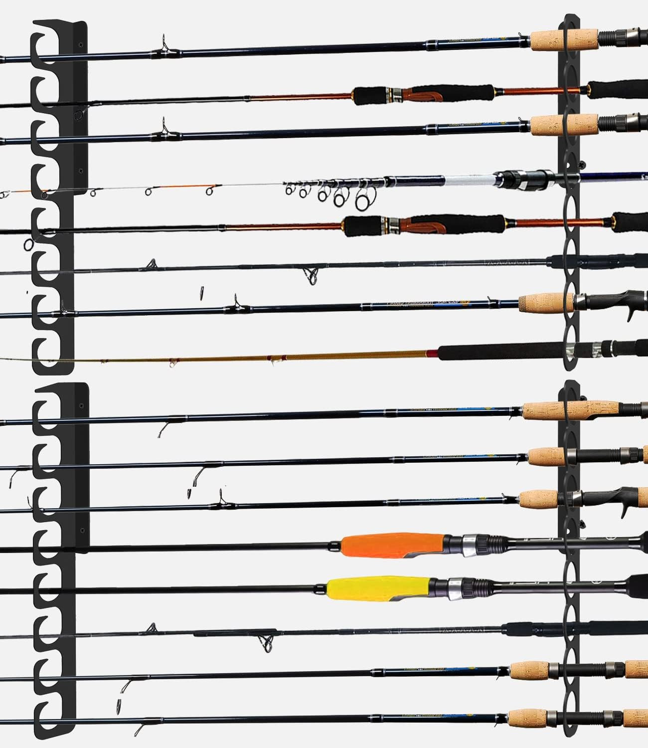 Ceiling Fishing Rod Holder Pole Vertically Horizontally Rack Overhead Storage Ho