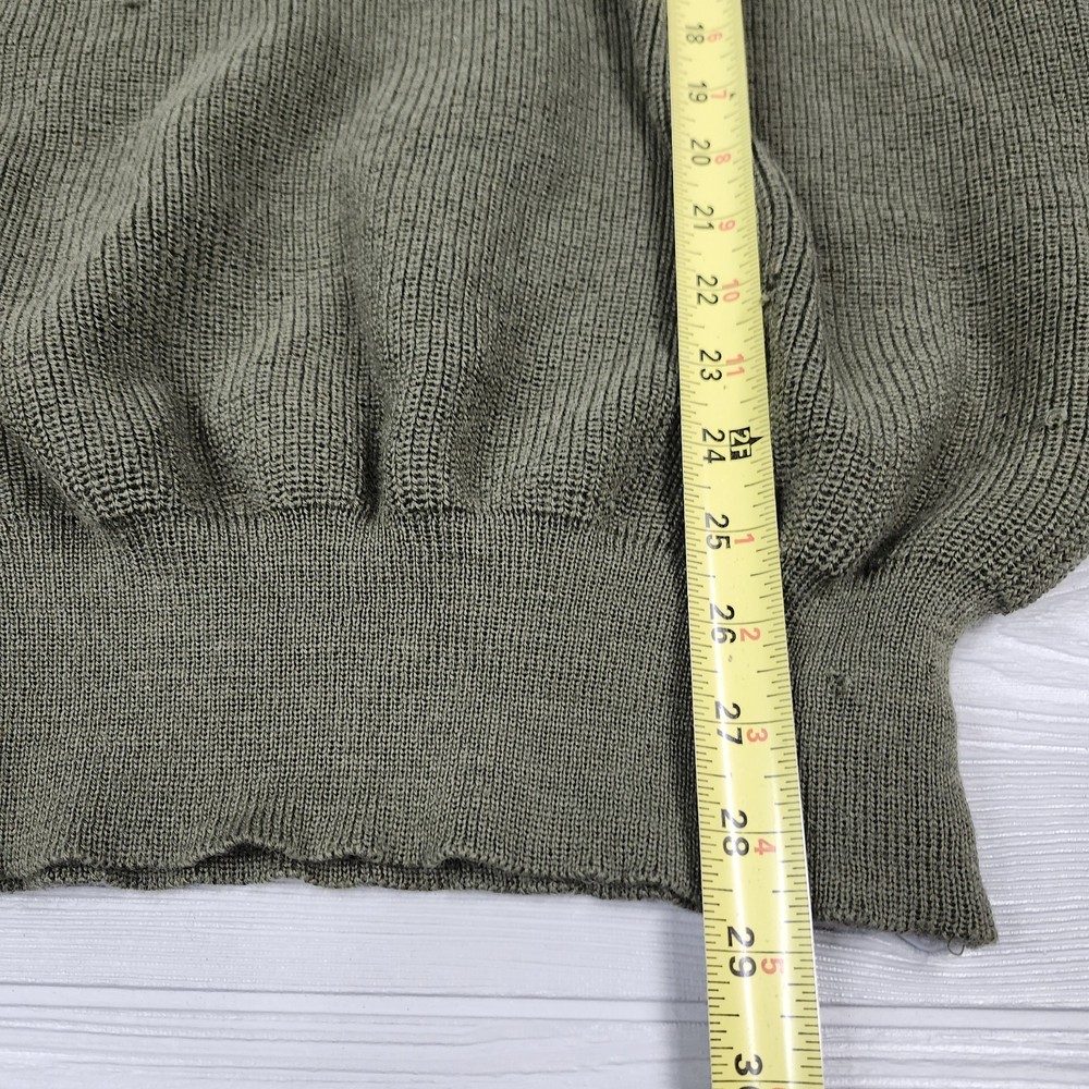 German Military Commando Sweater Pullover Flags Wool Blend H50 Size L Distressed