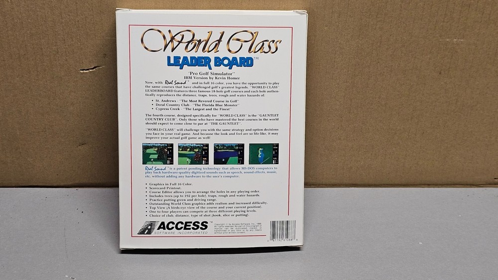 Big Box Software World Class Leader Board Golf Simulator