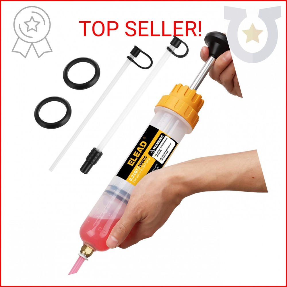 ELEAD 200CC Siphon Pump, Oil Extractor Pump, Oil Pump, Transfer Pump, Fluid Extr