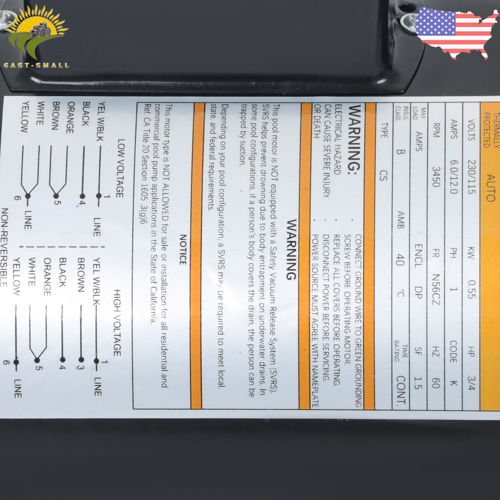 PB460 PB4-60 3/4 HP Booster Pool Pump for Polaris Pressure Side Pool Cleaners