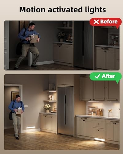 6-Pack Under Cabinet Lighting Wireless, LED Motion Sensor Light 6 Pack 8inch