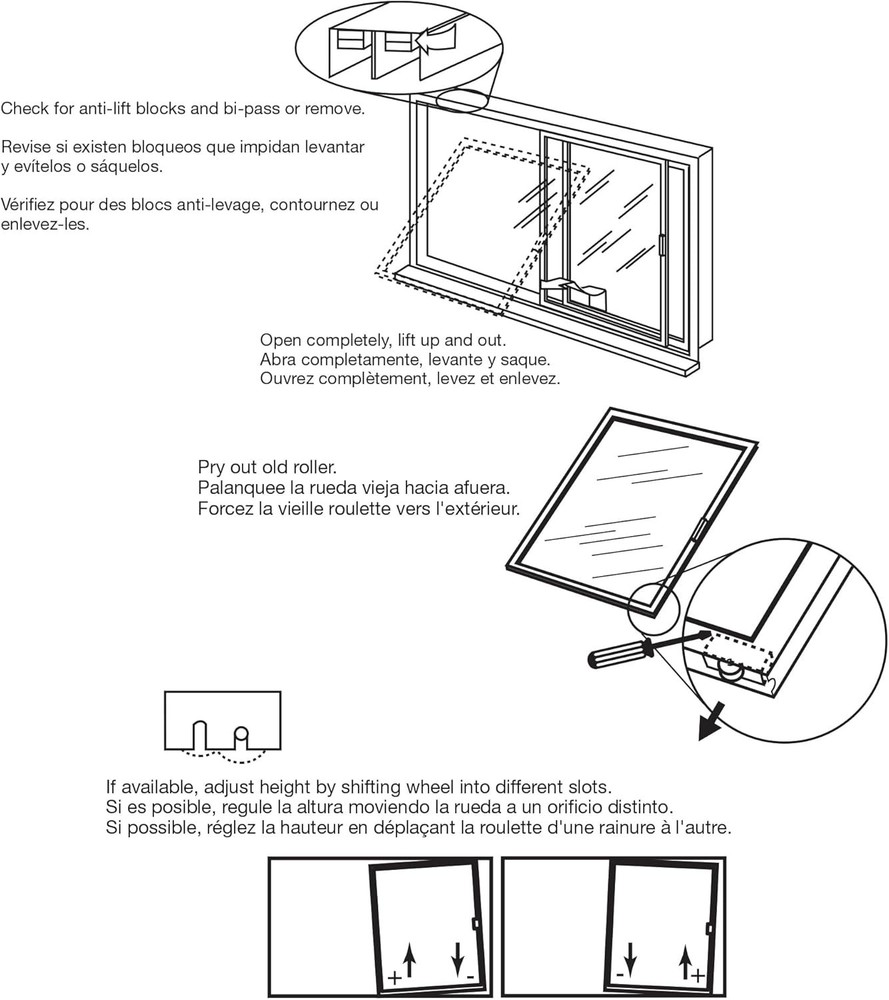 Sliding Window Roller Assembly Brass 1/2 In. Flat Tandem Rollers 2 Pack