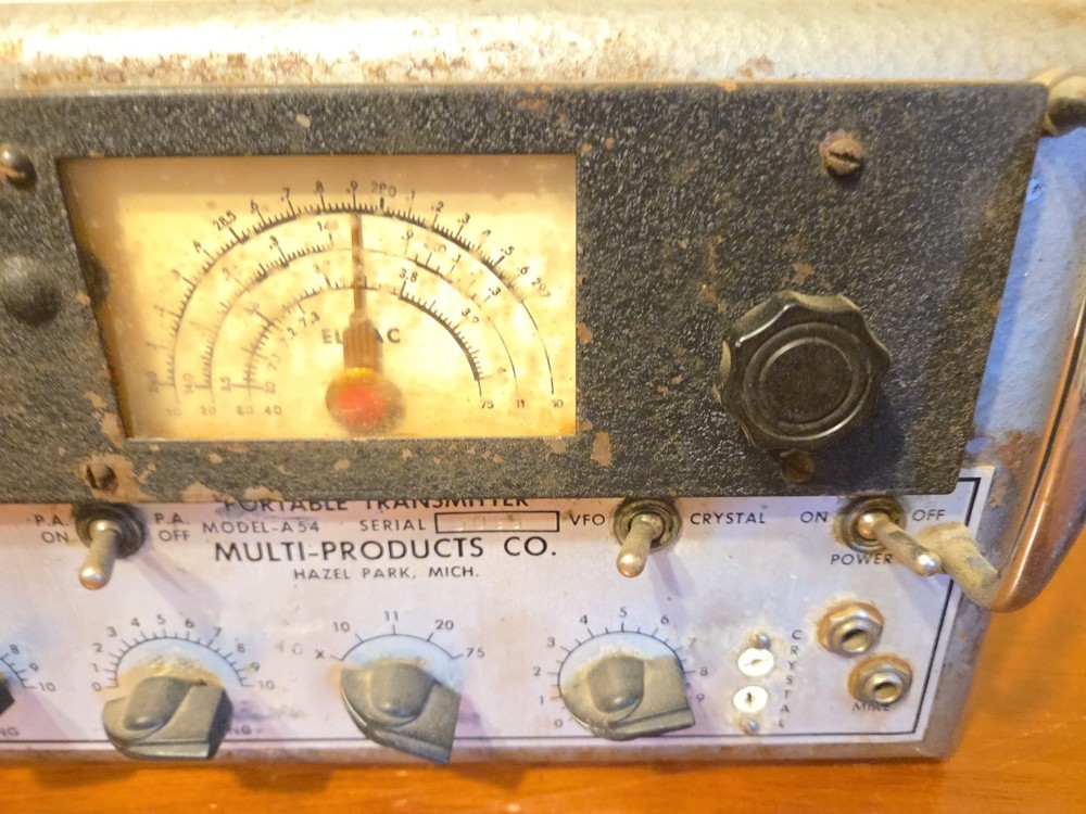 ELMAC A-54 Portable Transmitter Multi-Products Co Hazel Park MI Ham Radio Untest