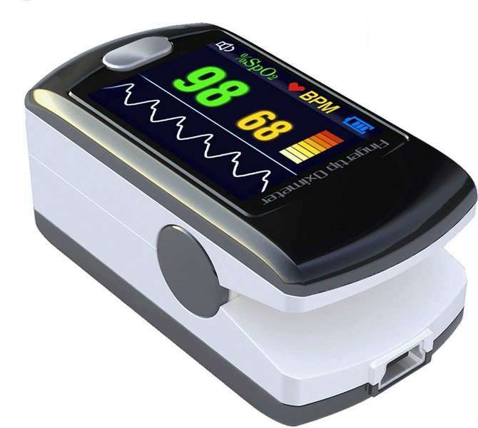 CONTEC MULTI-COLOR OLED RECHARGEABLE FINGERTIP PULSE OXIMETER USB CD-ROM & CASE