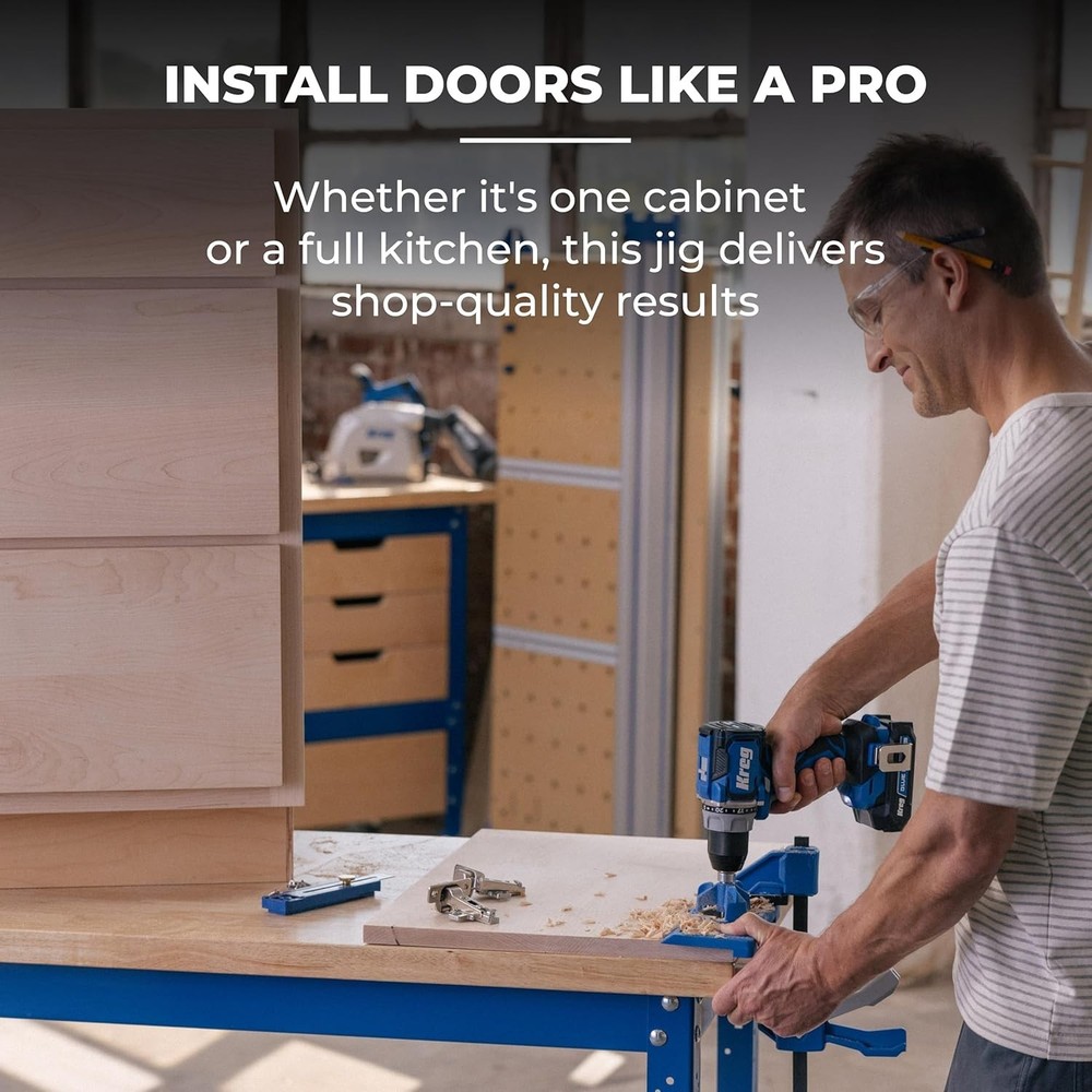 Precision Concealed Hinge Jig - 35mm Cup Drilling Tool for Perfect Installations