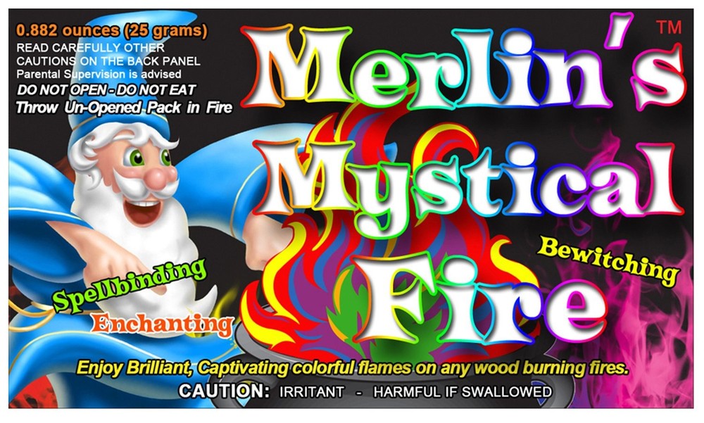 Mystical Fire Merlin’s Color Changing Packets Pits Campfire Green