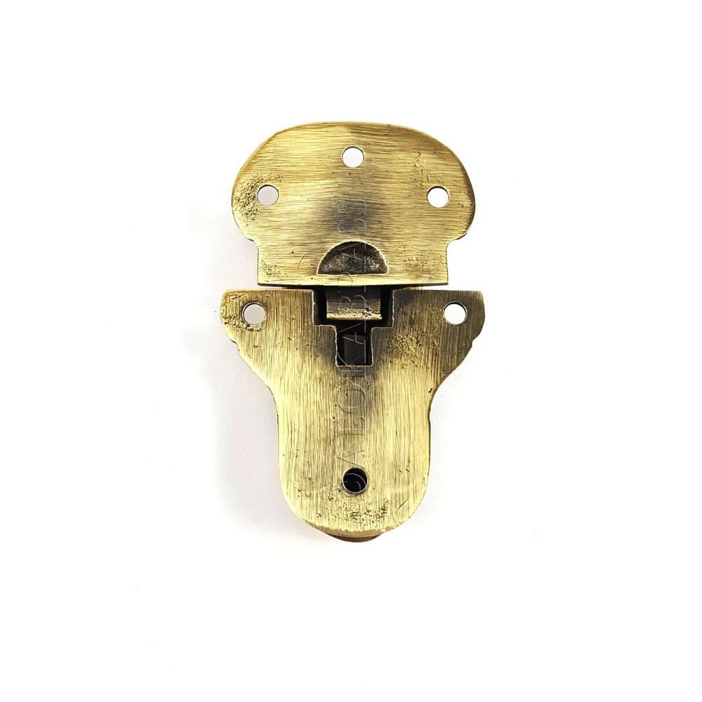 2 solid brass small 2.1/2" Trunk Catch Hasp latch for Suitcase box old Style