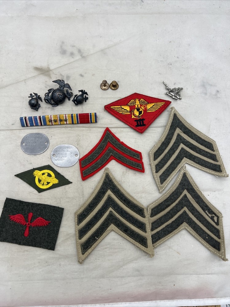 WW2 US 3rd Marine Air Wing VMF Dog Tag Grouping ID’d With Research (KB