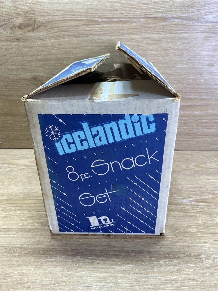 Hazelware Icelandic 8 Piece Snack Set. Complete Set Great Shape