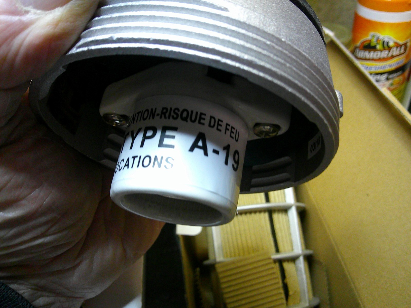 Vapor Proof Fixture Jelly Jar Wet Location Top Feed Topaz VF1100W75 1 pr 2 ttl