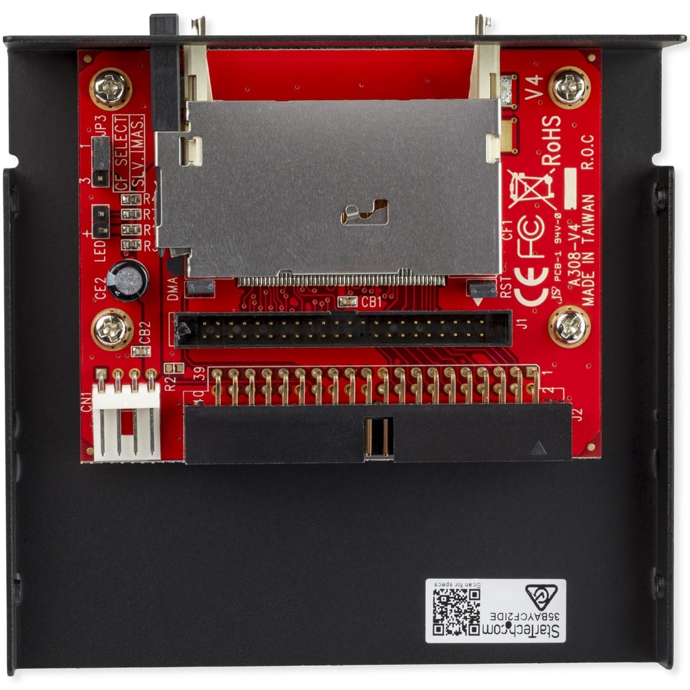 StarTech.com 3.5in Drive Bay IDE to Single CF SSD Adapter CompactFlash, Black