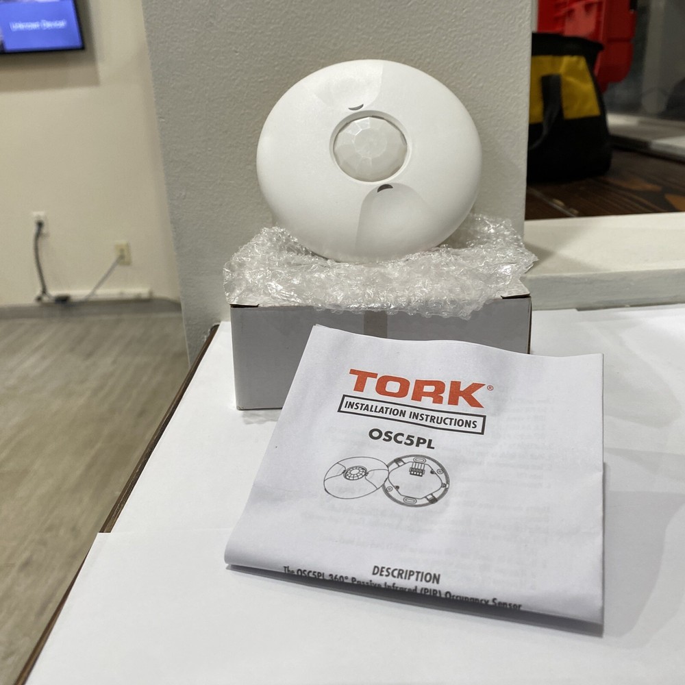 (A) Tork OSC5PL Occupancy Sensor Ceiling Mount/passive Infrared 24VDC 9mA ⭐️