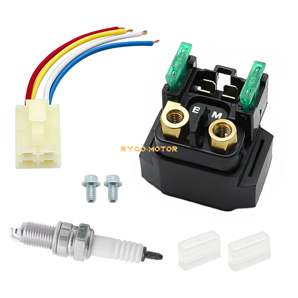 Starter Solenoid Relay Plug Spark Set for Yamaha Big Bear 250 400 YFM250 YFM400