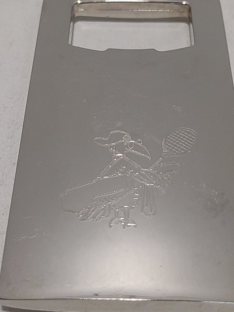 Rectangle Chrome Etched Bottle Opener