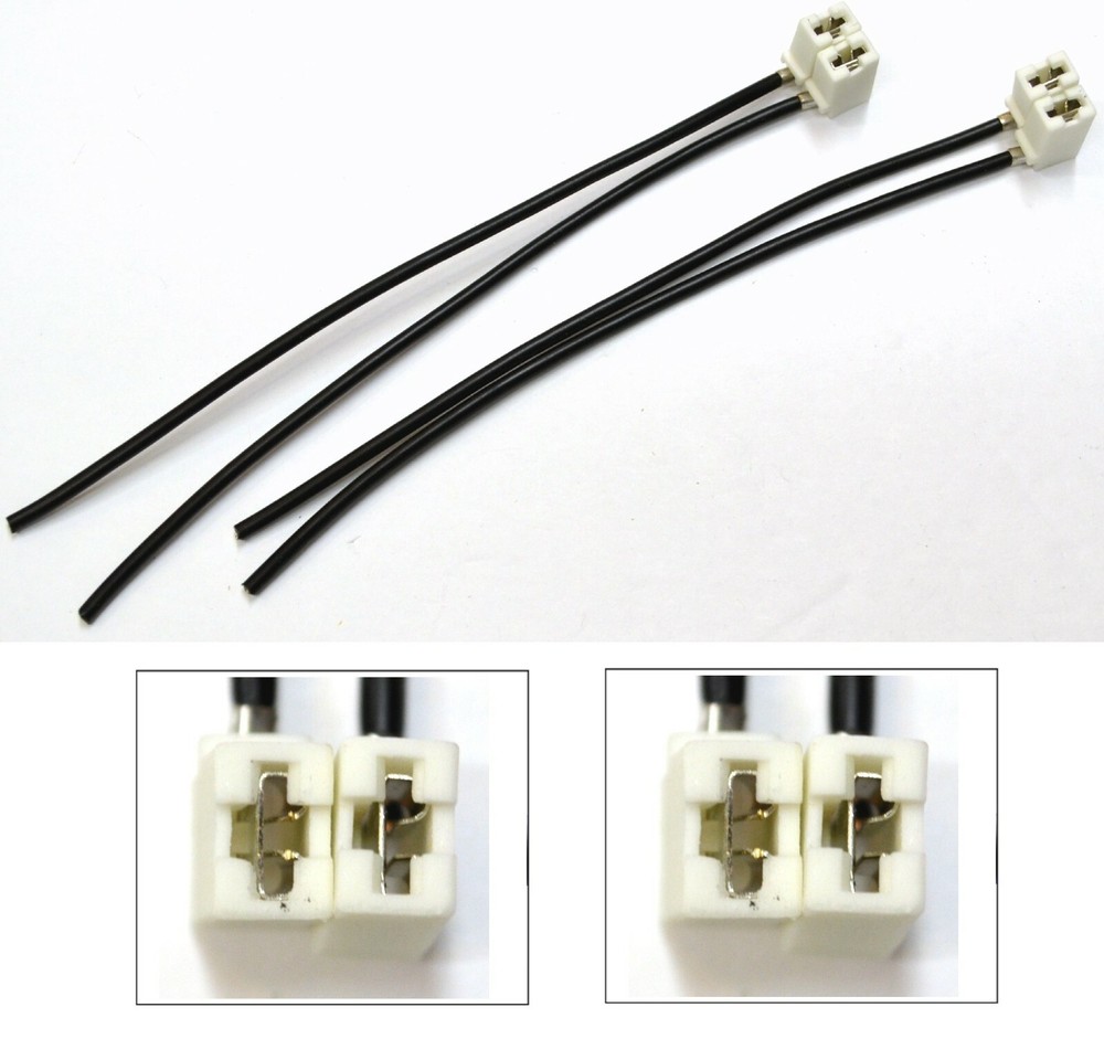 Wire Pigtail Female Ceramic H11B Two Harness Head Light Bulb Socket Connector EO