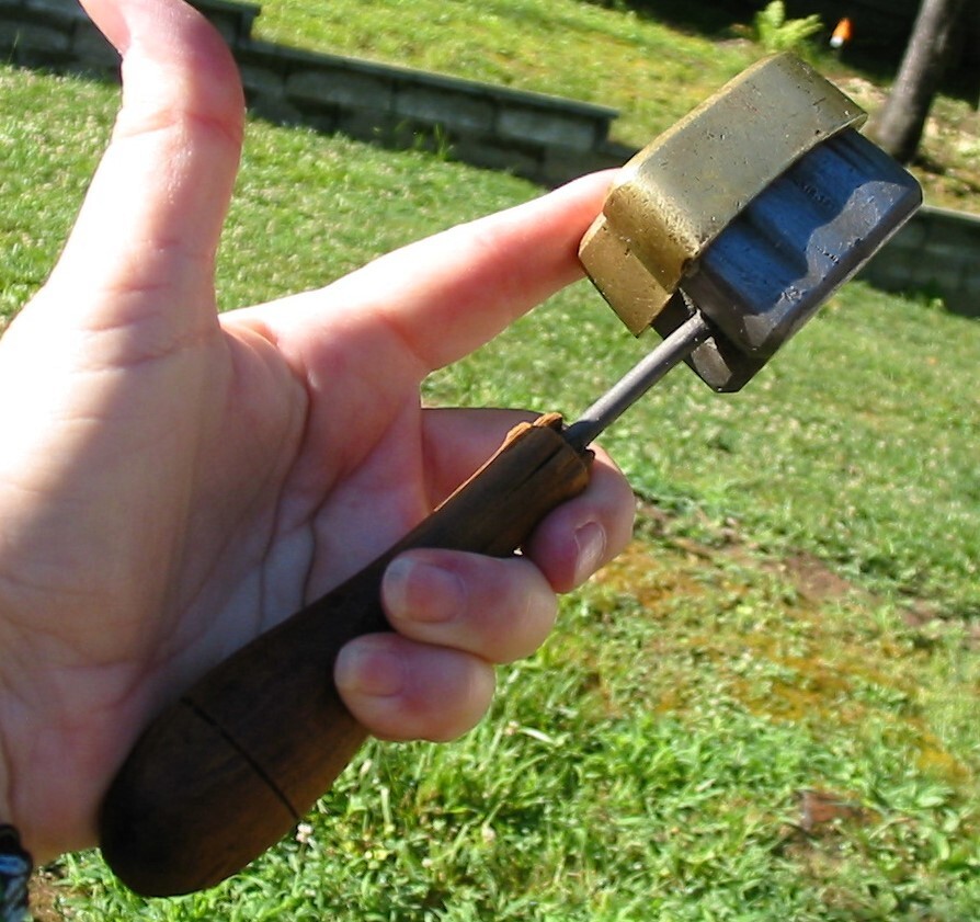 Vintage 3 pc Millinery Triangular Tropical Leaf Flower Mold Brass Antique #53