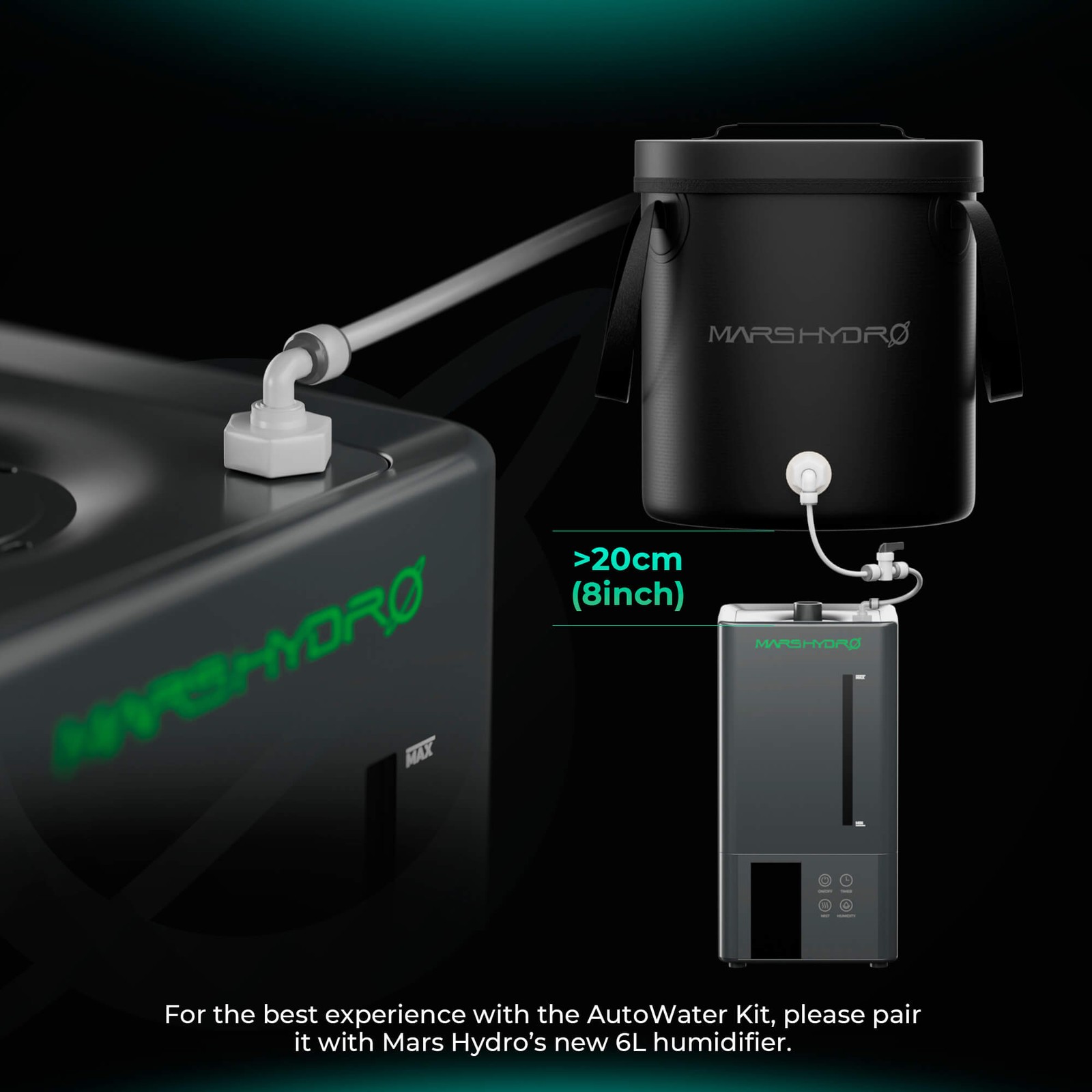 Mars Hydro 15L Auto-Refill Kit Stable Water Supply for Humidifiers & Hydroponic