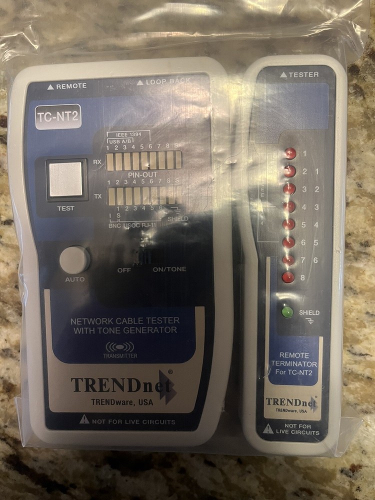 Trendnet TC-NT2 Network Cable Tester With adapters and user manual