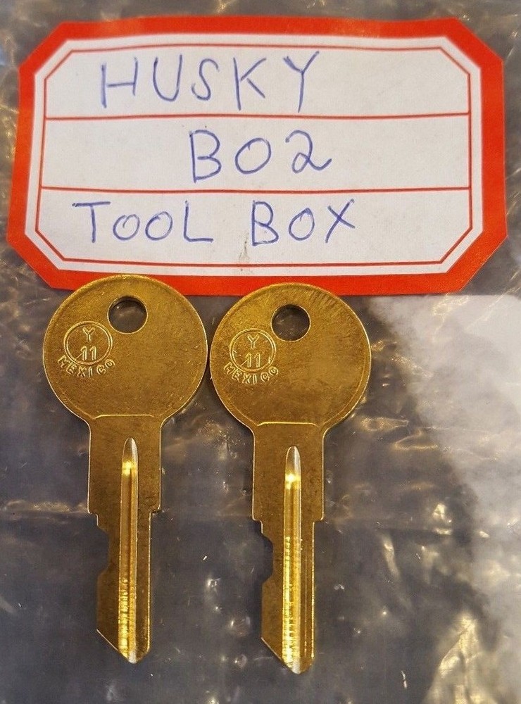 B02 key 2 NEW KEYS FOR ALL HUSKY TOOL BOX KEY CODE B02 Home Depot Tool Boxes