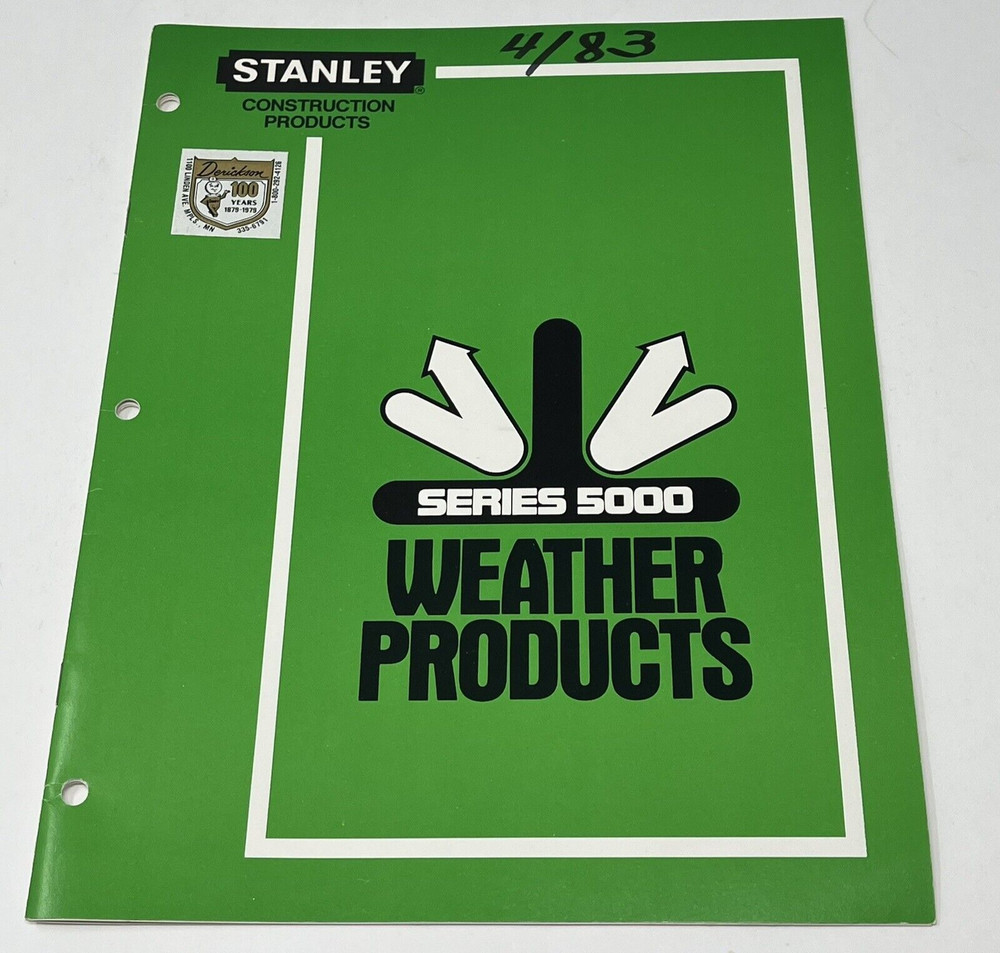 1983 Stanley Tools Hardware Construction Weather Products Series 5000 Catalog