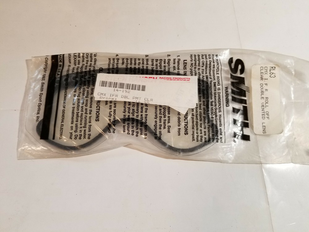 Smith Goggles Replacement Clear Double Vented Lens Qty 1