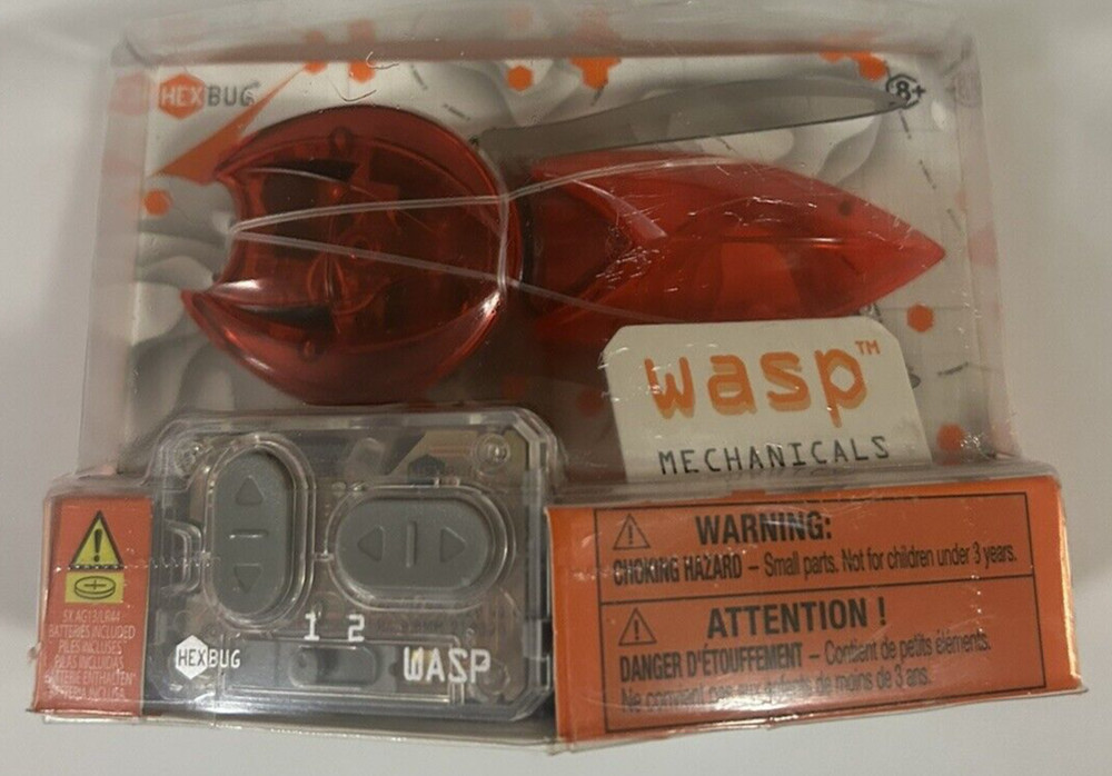 Hexbug Micro Robotic Creatures Wasp Mechanicals Red R/C Remote Controlled New!