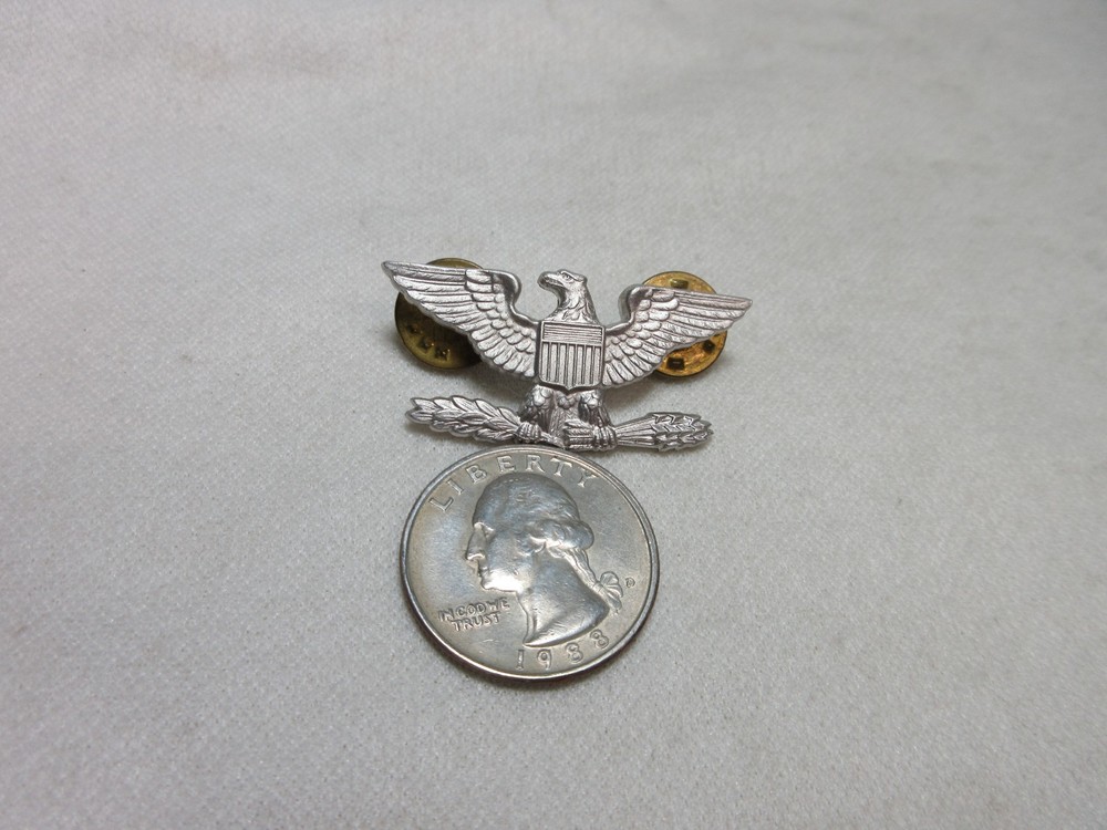 US ARMY / MILLITARY EAGLE SHIELD STERLING SILVER PIN #6