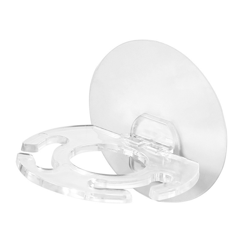 1* Self-adhesive Transparent Toothbrush Holder Wall Mount Toothpaste Rack