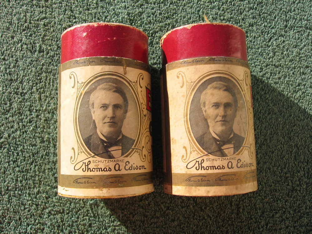 Vintage Edison Phonograph Empty Record Cylinders