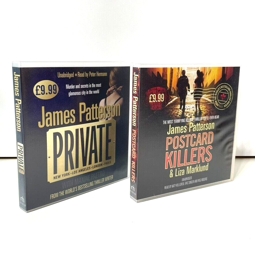 James Patterson 2 CD Audiobook Bundle Private plus Postcard Killers Unabridged