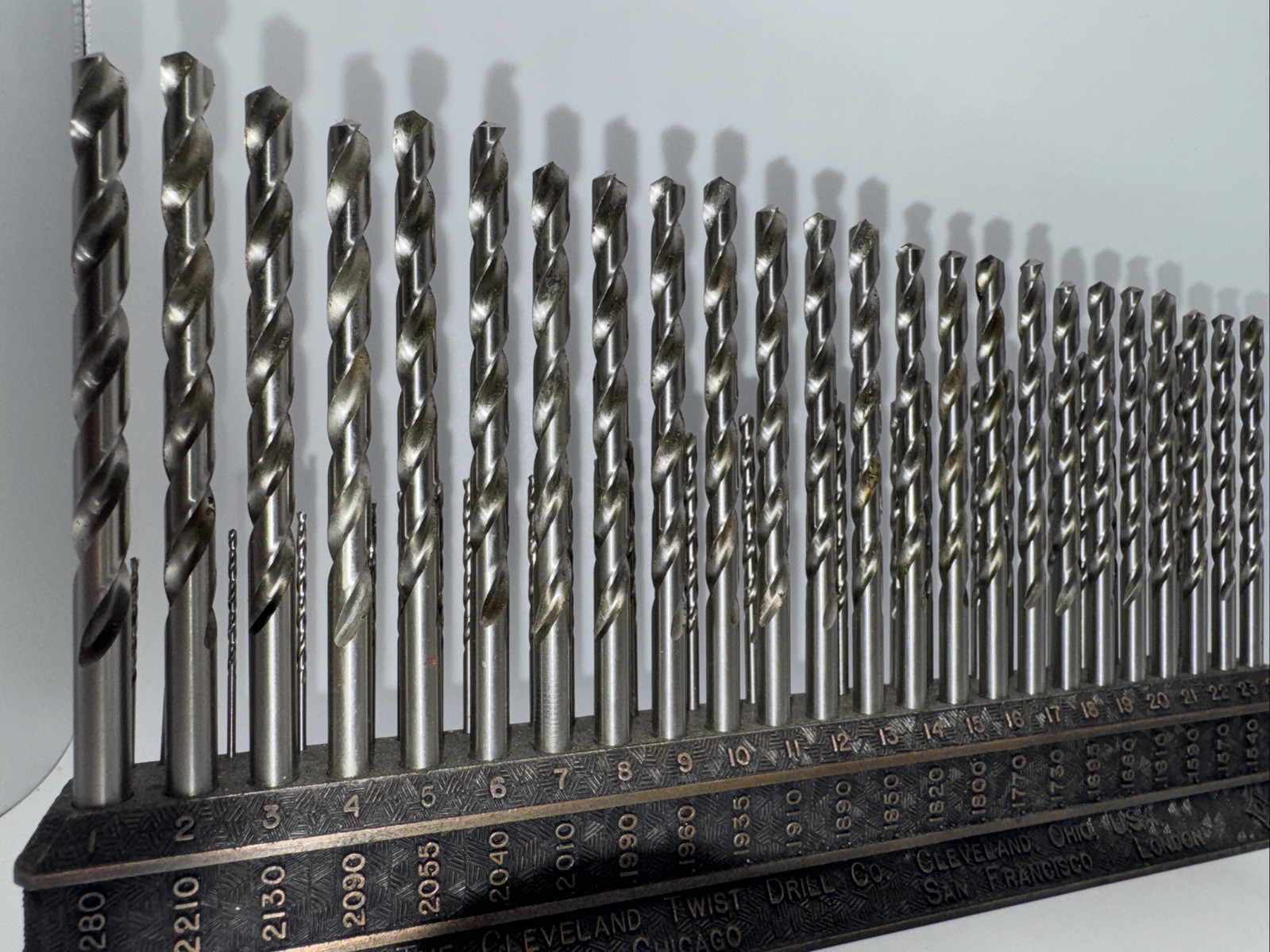 Vintage Cleveland Twist Drill Co #1-#60 COMPLETE with Index stand USA