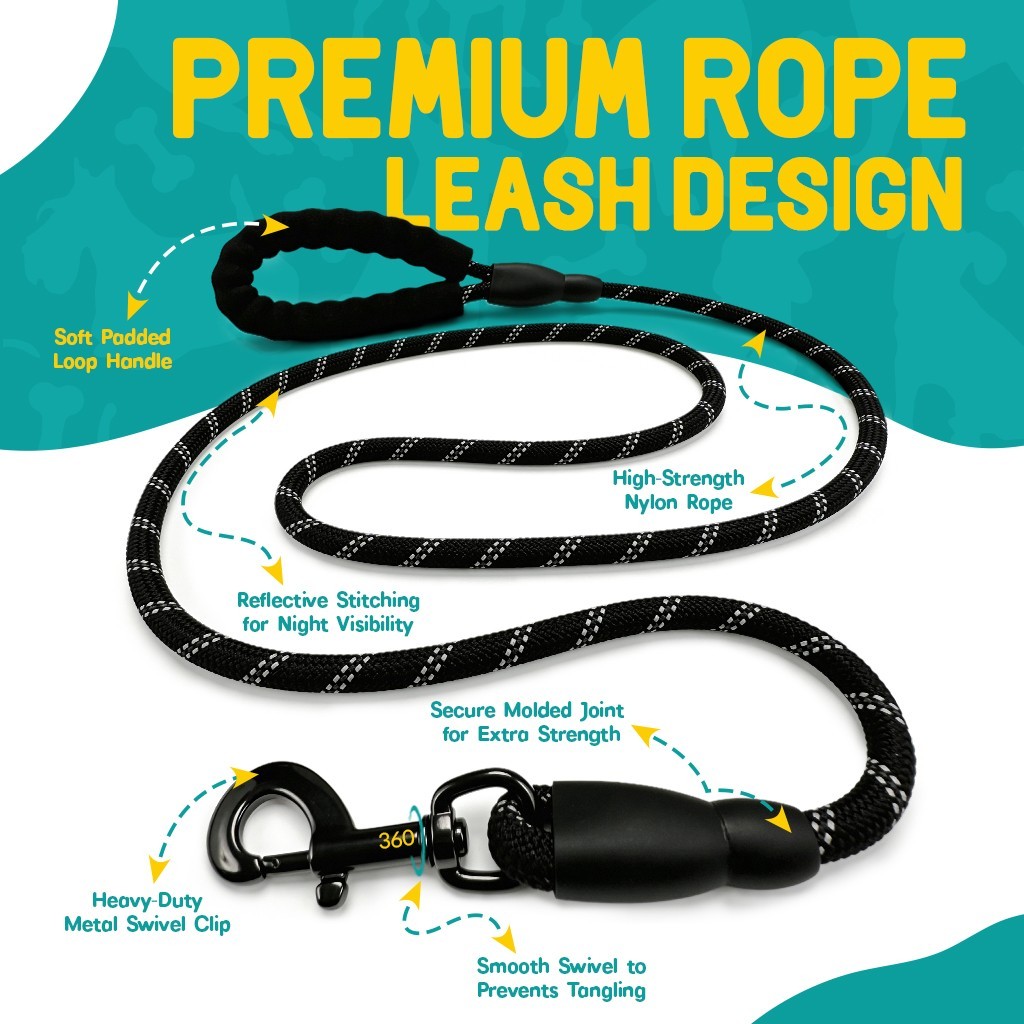 No Pull Dog Harness & Leash Set – Adjustable, Reflective, Soft Padded Comfort
