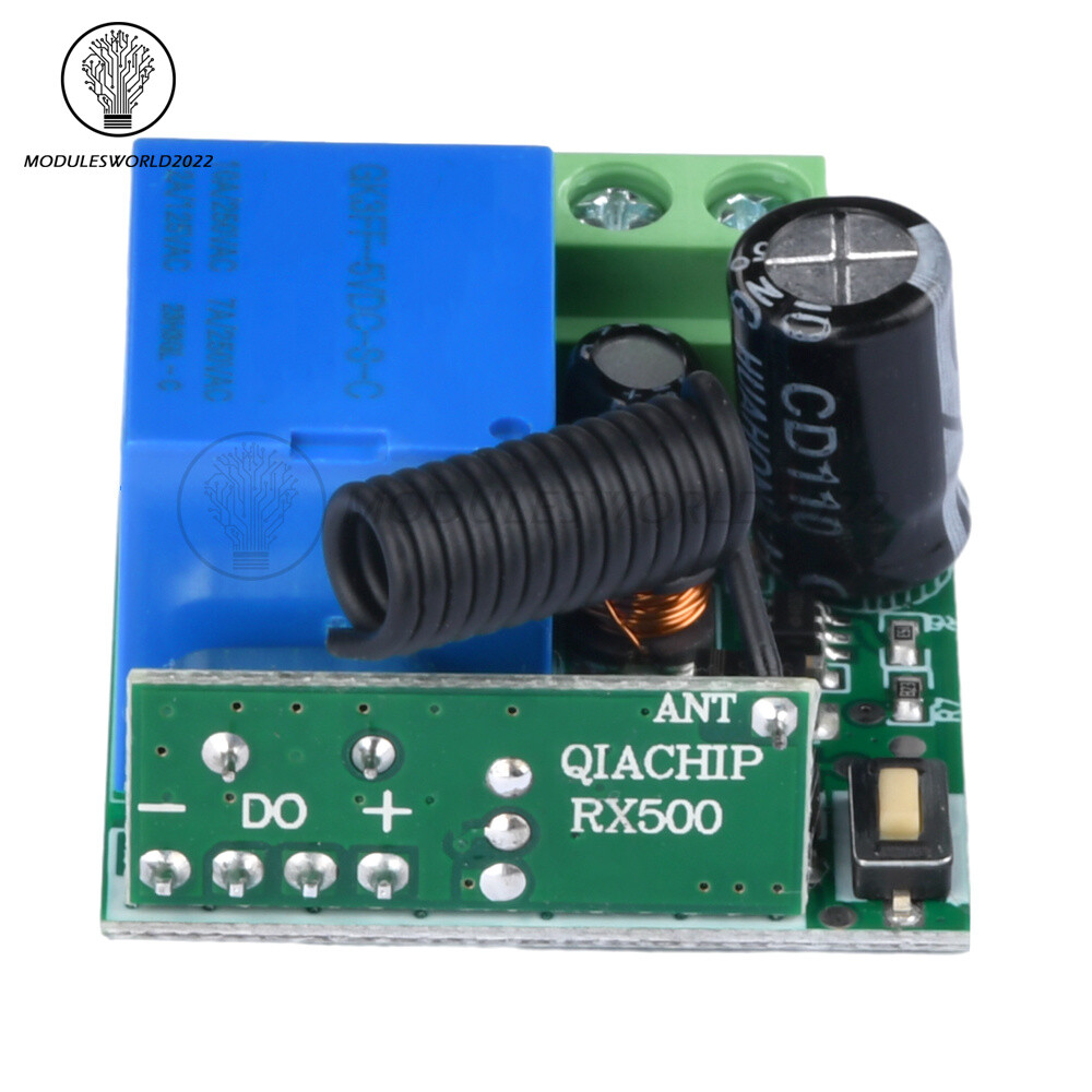 433Mhz 5-60V 1CH Wireless Remote Control Switch Relay Receiver Module with Case