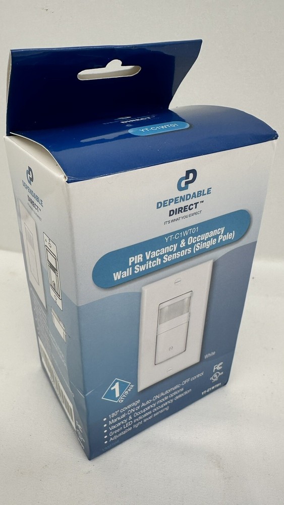 Motion Sensor Wall Switch PIR Vacancy & Occupancy Sensor YT-C1WT01 Neutral Wire