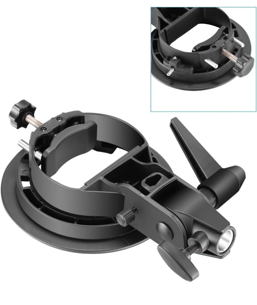 NEEWER S Type Bracket Holder with Bowens Mount for Square Head Flash Speedlite