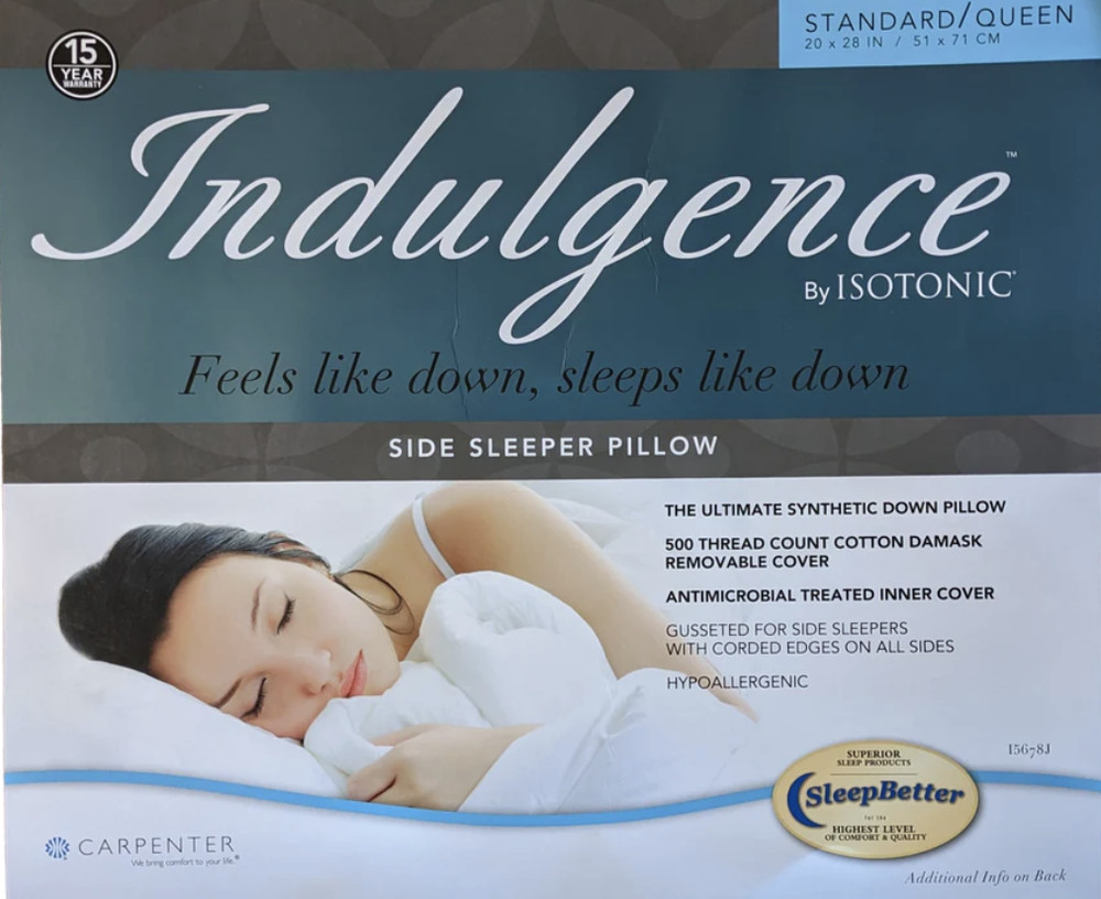 Indulgence by Isotonic Synthetic Down Side Sleeper Pillow