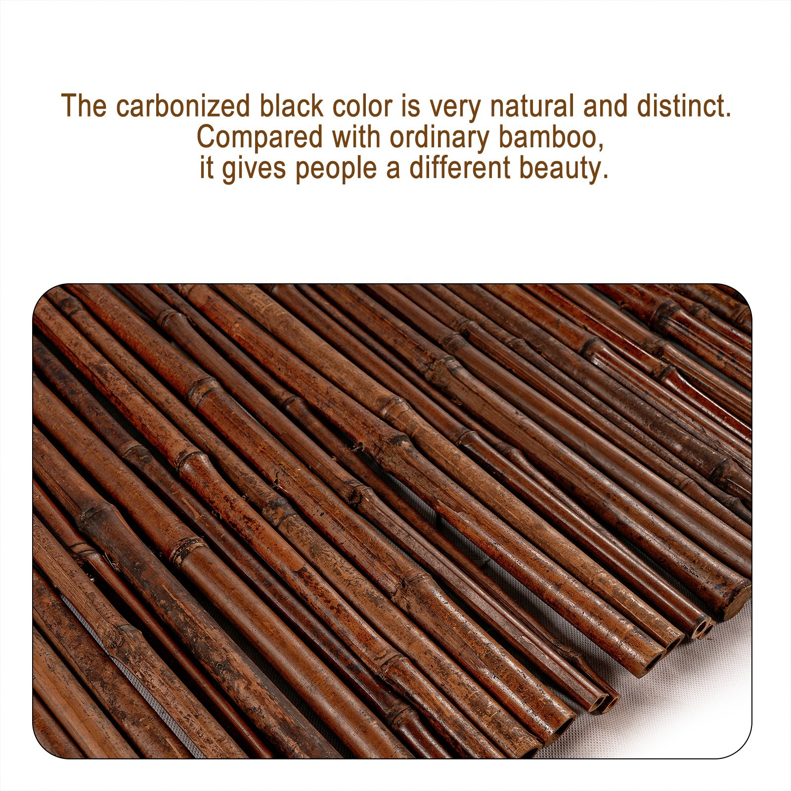 Carbonized Bamboo Cane Fence For Garden Balcony Decoration Fence Panel