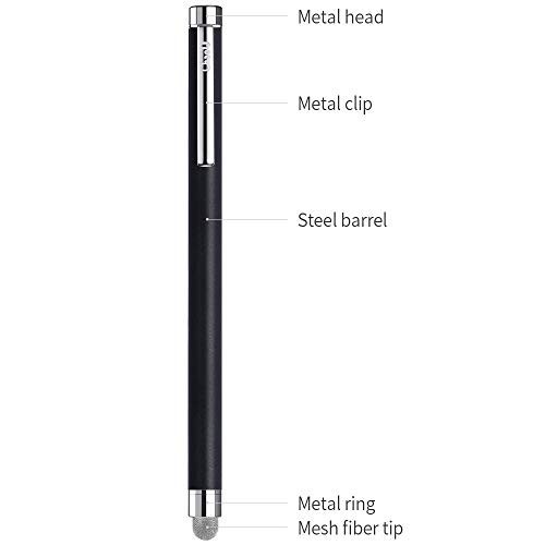 8 Pcs Touch Screen Stylus Pens - Capacitive with Replaceable Mesh & Rubber Tips