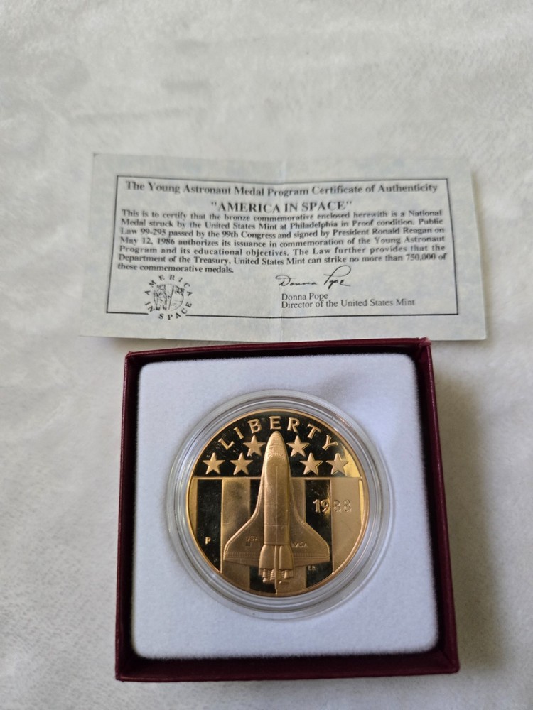 1988-P Bronze Space Shuttle Medallion