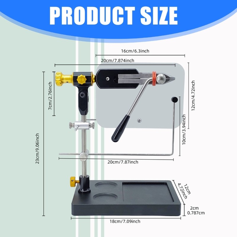 Adjustable Rotating Fly Tying Vise 360 Degree Rotating Lures Making Tool