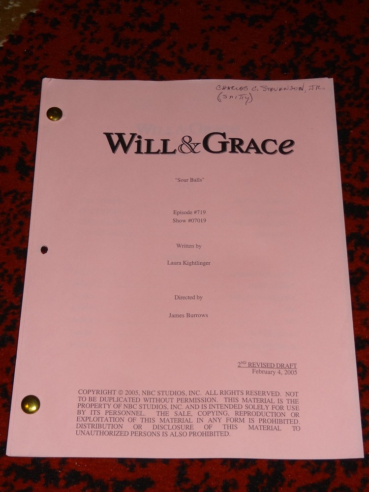Will & Grace Script ORIGINAL 719 Sour Balls Smitty