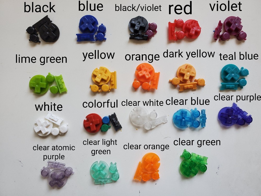 GBC Game Boy Color Replacement Button Shell Set Gameboy Color
