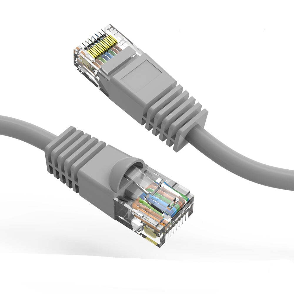 1Ft CAT6 UTP Ethernet Network Booted Cable Gray