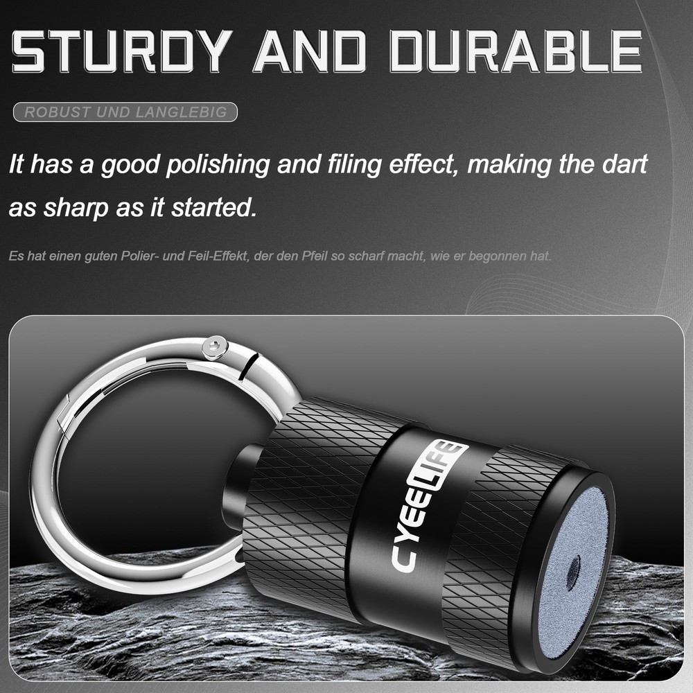 Keyring Dart Sharpener Stone,Portable Dart Point Sharpener,Rapid Sharpening T...