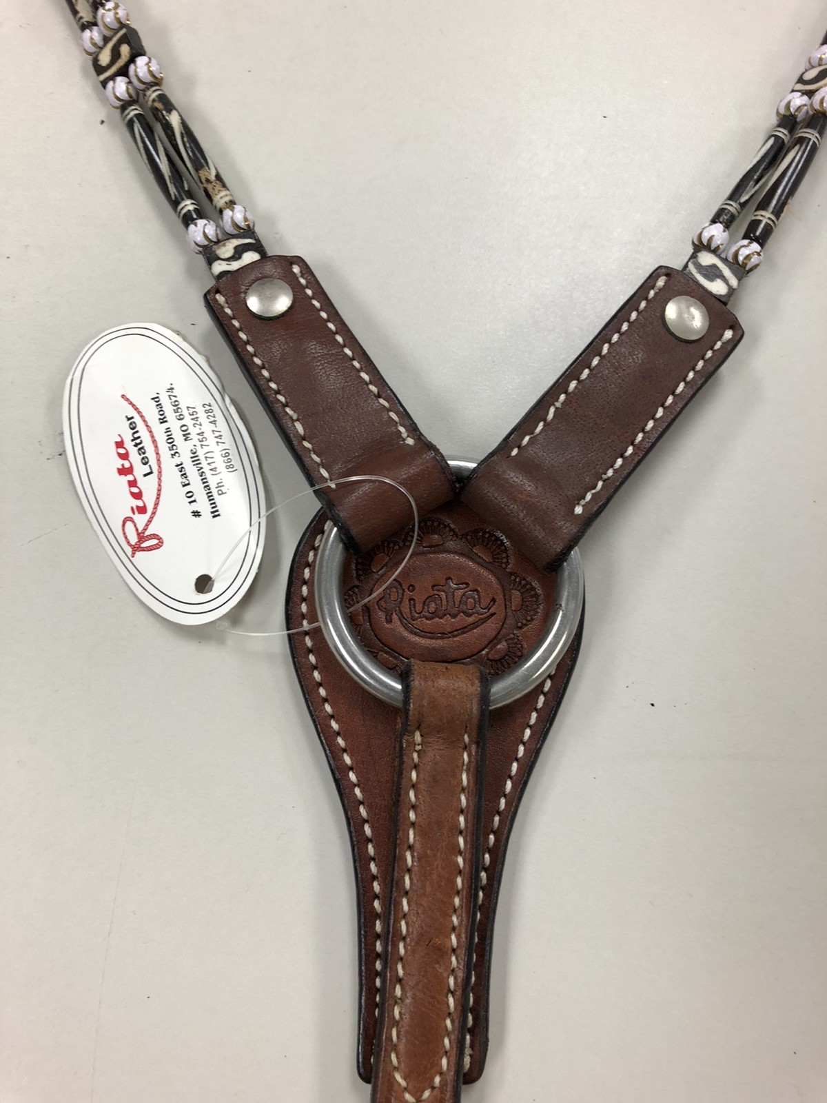 Riata Leather Headstall Breast Collar Set